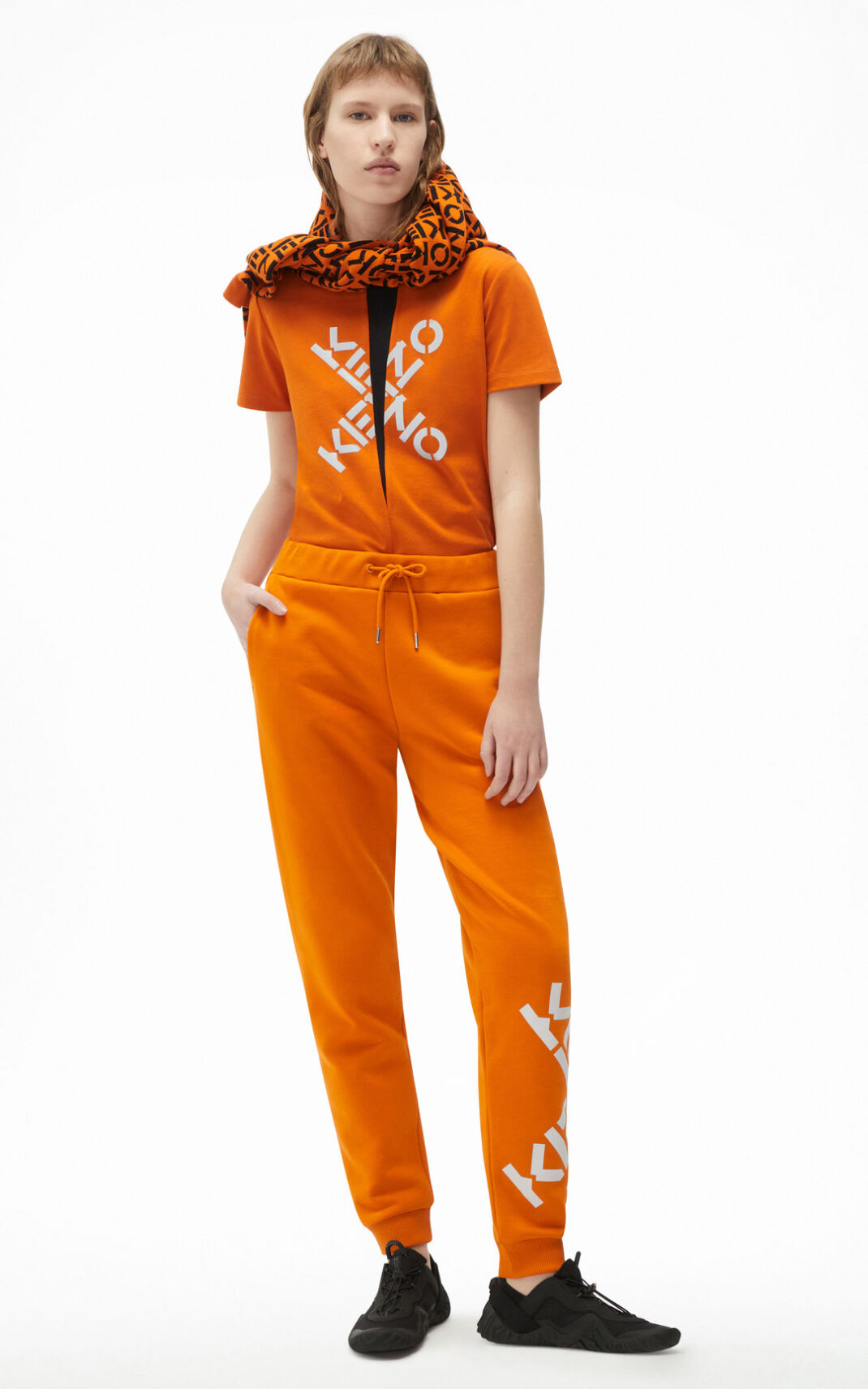 Jogging Kenzo Sport Big X Femme Orange Foncé | EJQP-07485